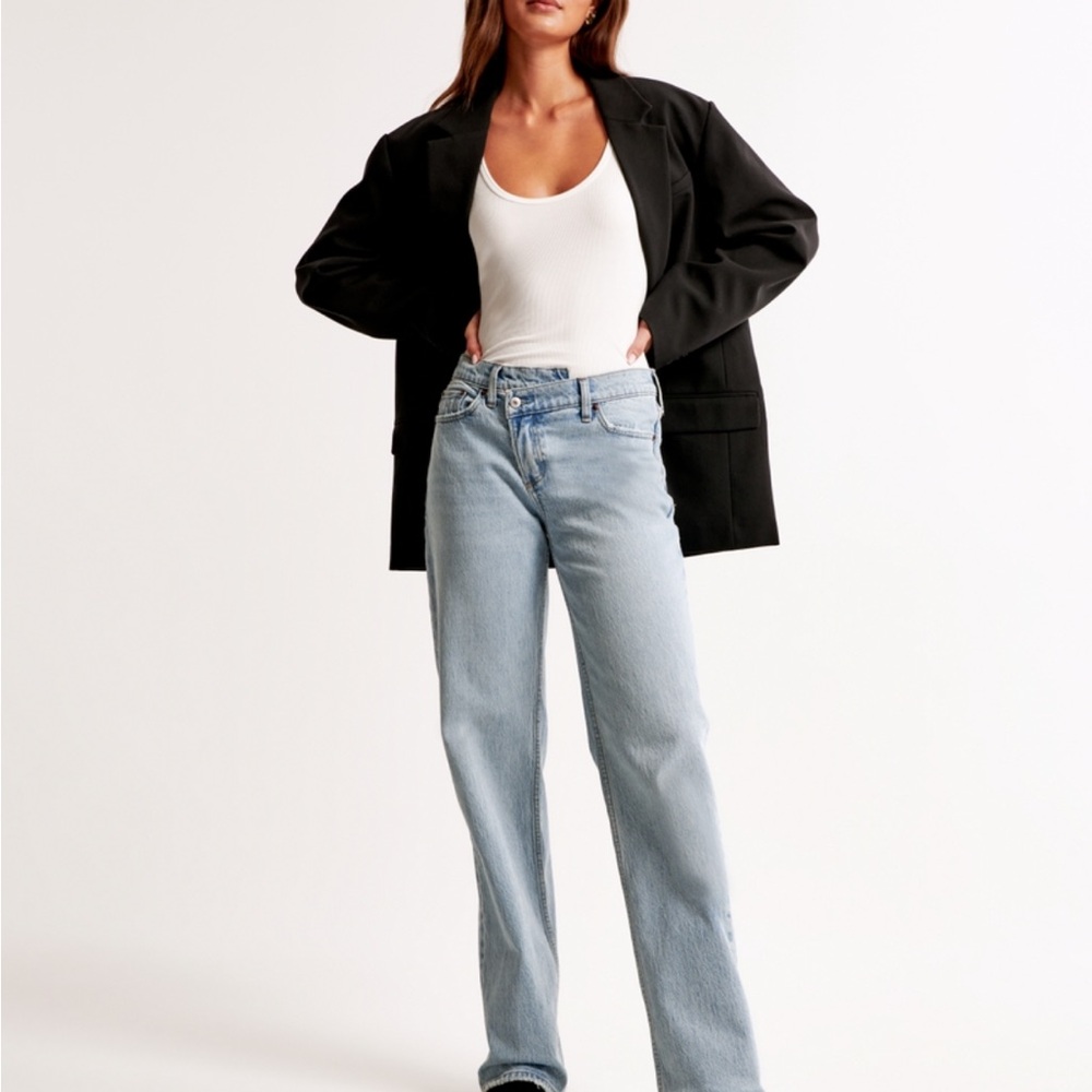 High rise Abercrombie cross over Jean
